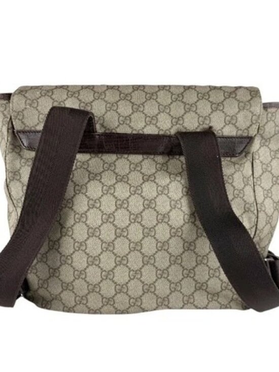 Auth GUCCI GG Supreme Backpack Brown PVC - z8263 main image 9